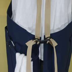 ８号帆布サロペットエプロン　ＳＭLサイズ　(紺×紺）丈夫なエプロン　男女兼用です。 8枚目の画像