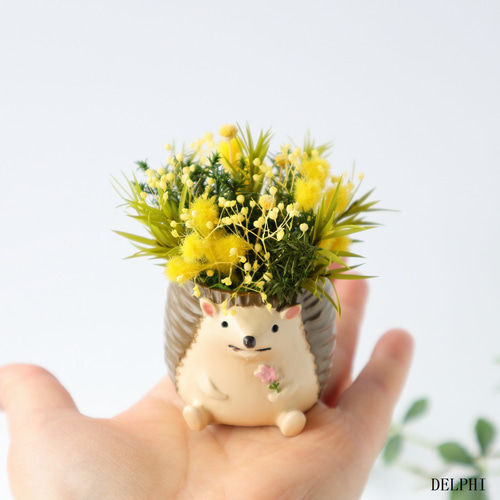 ☆大人気!☆～ミモザの季節～はりねずみのミニアレンジメント（2