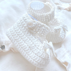 嬰兒禮物/生日禮物 柔軟可愛的有機棉嬰兒鞋 第3張的照片
