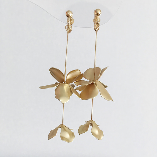 イヤリング ピアス ゴールド フラワー 花 ウェディング
