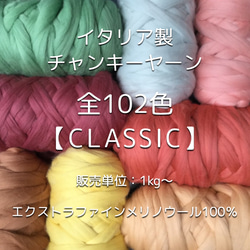 【IC1】全102色！イタリア製チャンキーヤーン -Classic-【エクストラファインメリノ100％】 1枚目の画像