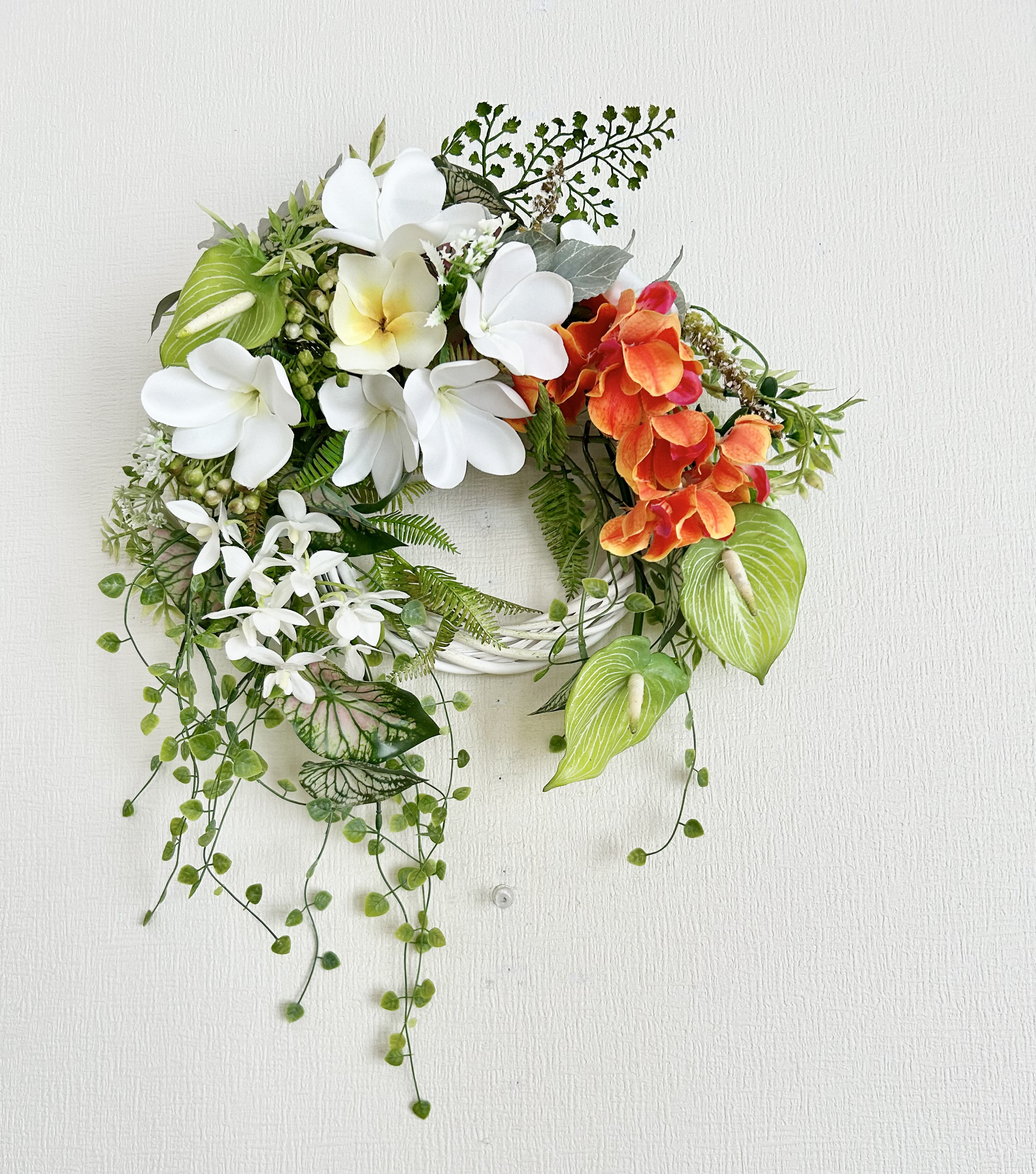 Plumeria Green wreath