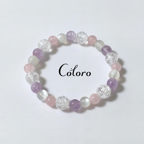 2本セット　ローズクォーツ ラベンダーアメジスト ブレスレット 2本セット ローズクォーツ ラベンダーアメジスト ブレスレット