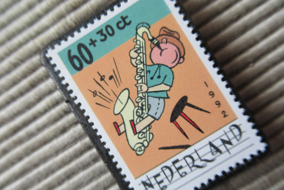 荷蘭兒童音樂郵票胸針4781 第2張的照片