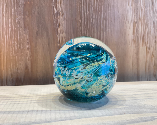 野口硝子 日本歳時記 宙吹きガラス ペーパーウェイト 直径約7cm