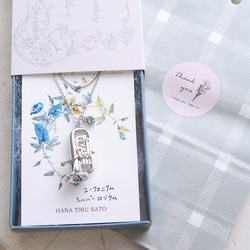 【ネックレス】ミニチュア楽器と選べる誕生石クリスタルのネックレス 10枚目の画像