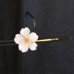 【生花】【受注制作】Everpink. こだわりの花びらで仕上げた本物の桜の髪飾り／ヘアピン 4枚目の画像