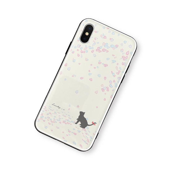 桜 drops【強化ガラス × TPUケース】iPhoneケース 2枚目の画像