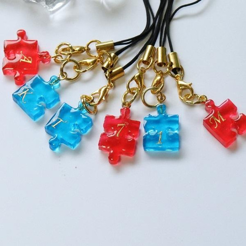 キーホルダー ペア ジグソーパズル 携帯ストラップ Raven Rose 通販