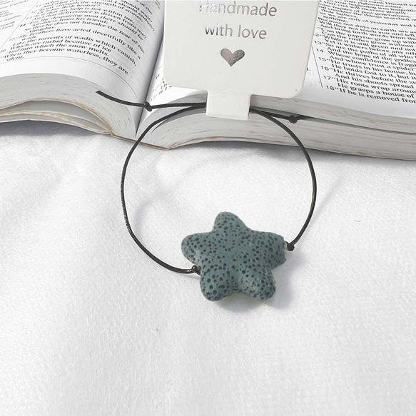 Zodiac Sign Star Aroma Rock Leather Bracelet Adjustable 8枚目の画像