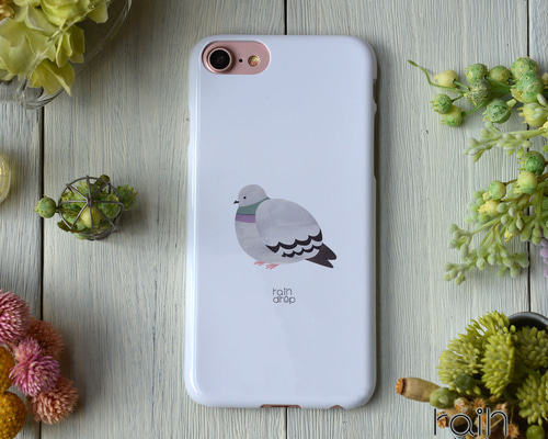 全機種対応 スマホケース＊鳥 ハト＊iPhoneSE3/SE2 Xperia