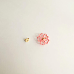 桜のピアス/イヤリング　―咲―　濃ピンク　#321PK 3枚目の画像