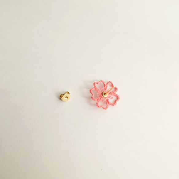 桜のピアス/イヤリング　―咲―　薄ピンク　#321PPK 3枚目の画像