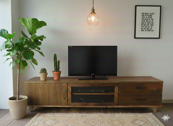 【美品】テレビボード 180 ハンドメイド作家作 ウォールナット アンティーク テレビボード TVボード180 ウォールナット2回塗り アンティーク テレビ