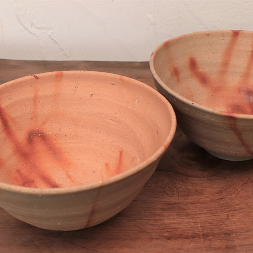 備前焼 飯碗・ひだすき(大) m1-040 茶碗・めし碗 宗兵衛窯 古川宗之輔