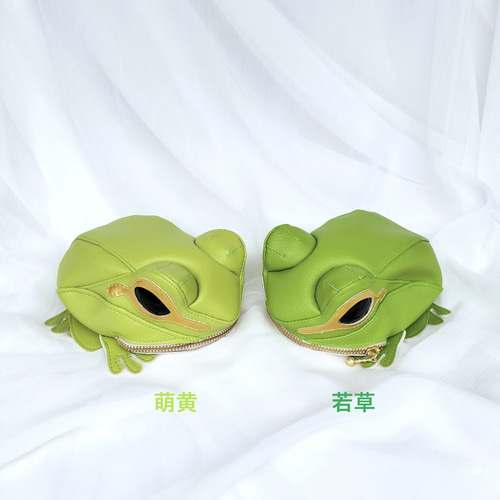 基本色)カエルポーチ若草・合成皮革 ポーチ Shin' 通販 6905590