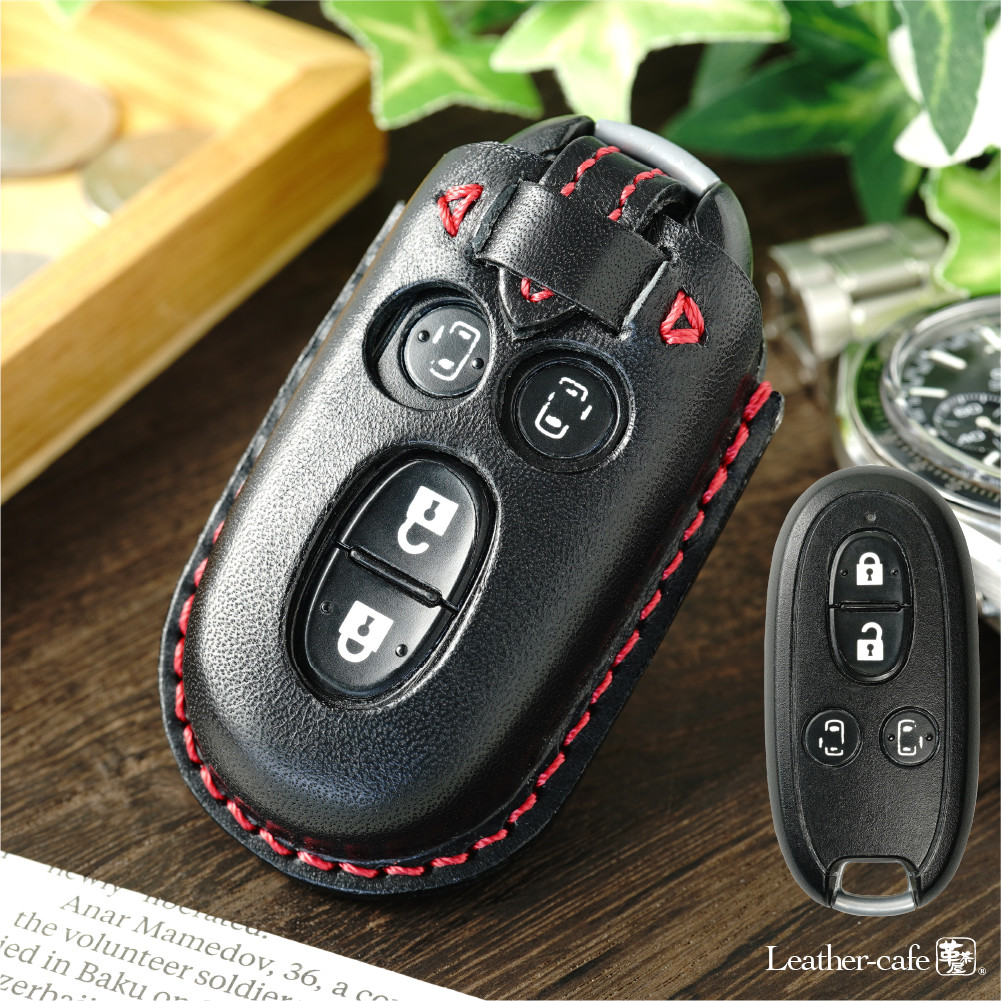 スズキ ハスラー（前期） ワゴンR アルト 対応 スマートキーケース キーカバー レザー【suzuki-a】