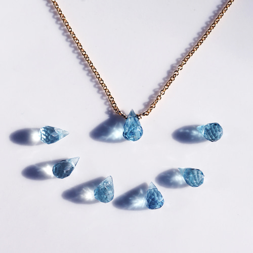 ブリオカット　トルマリンネックレス　2本／ブレスレット　3点セット K18YG ダイヤ ブリオレットネックレス（0.17ct） – COLETTE GIFT