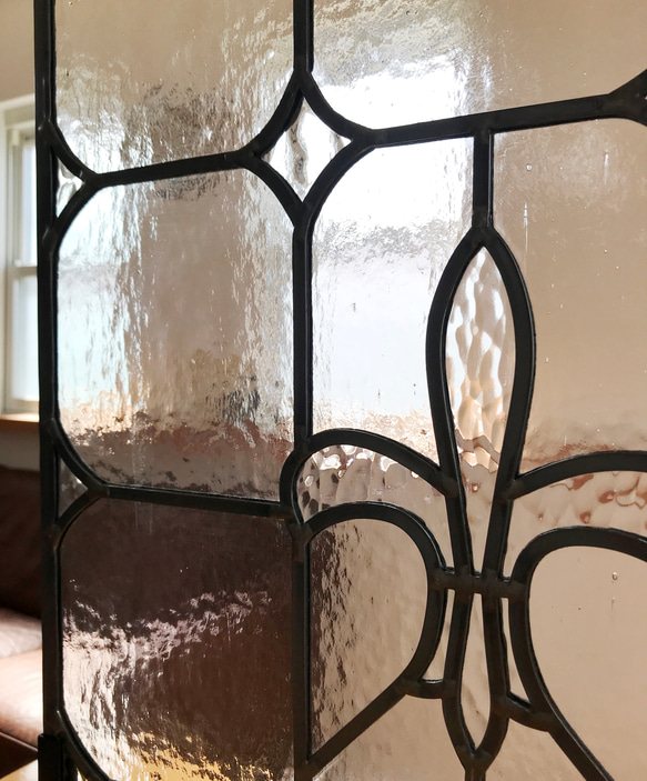 「無色＆フルールドリス」ステンドグラスパネル フルール