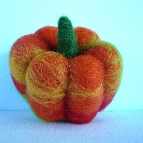 ニードルフェルトキット　かぼちゃ（オレンジ） 1枚目の画像