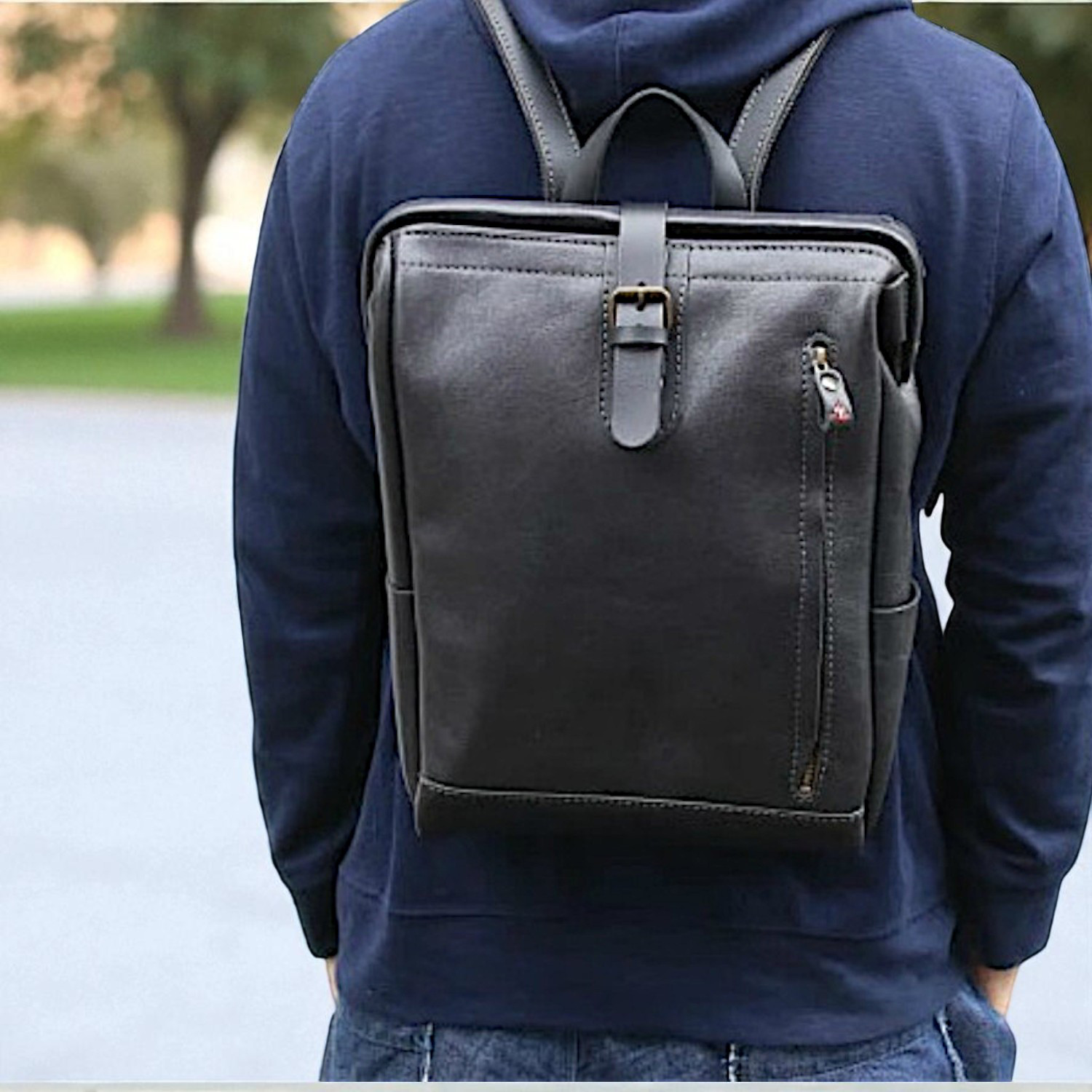 ブローノ｜がまぐちレザーリュックサック【革6色】無料の糸＆刺繍カスタム・無料名入れ・送料無料・男女兼用｜jb-77