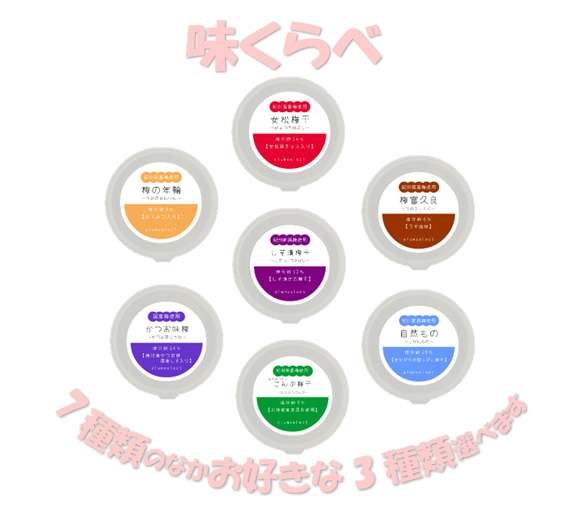 【送料無料】味くらべ（お試し３種セット） 1枚目の画像