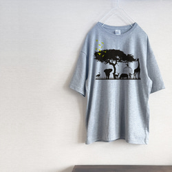 動物のための動物園　Tシャツ（グレー） 1枚目の画像