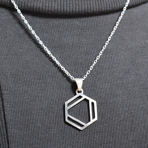 ベンゼン環 シルバーペンダントトップ サイズ大 ペンダントトップ