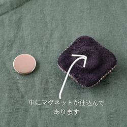 まるしかくなブローチ（アイボリーゴールド）/ソウタシエ刺繍/soutache/ご褒美 6枚目の画像