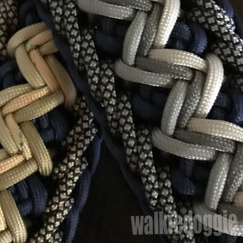 パラコード手編み幅広首輪#478 中型犬〜超大型犬向き ハーフチョーク