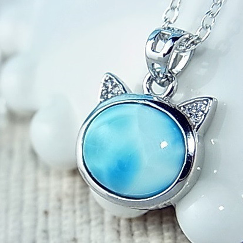 ☆プレゼントにピッタリ☆にゃんプチ＠ラリマー◇キラキラ可愛い ねこ  