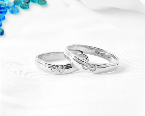 Okinawa Jewelry～ むすび指輪“チョクサイ”一対 ペア【SILVER925