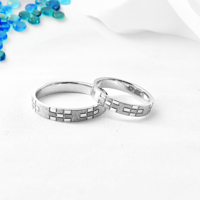 ～Okinawa Jewelry～ミンサー指輪“ウムイ”想い ペア【SILVER925】