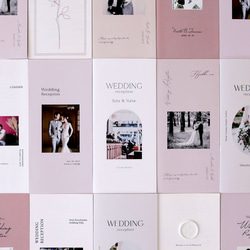 席次表 メニュー表 プロフィールブック ｜Natural｜三つ折り