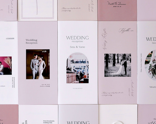 席次表 メニュー表 プロフィールブック ｜Natural｜三つ折り