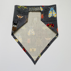 昆虫柄☆こどもエプロン100〜110サイズ、三角巾、巾着の3点セット 7枚目の画像