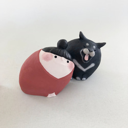 [受注制作]あ〜。うん。柴犬　（素焼き　楽焼きの柴犬） 18枚目の画像