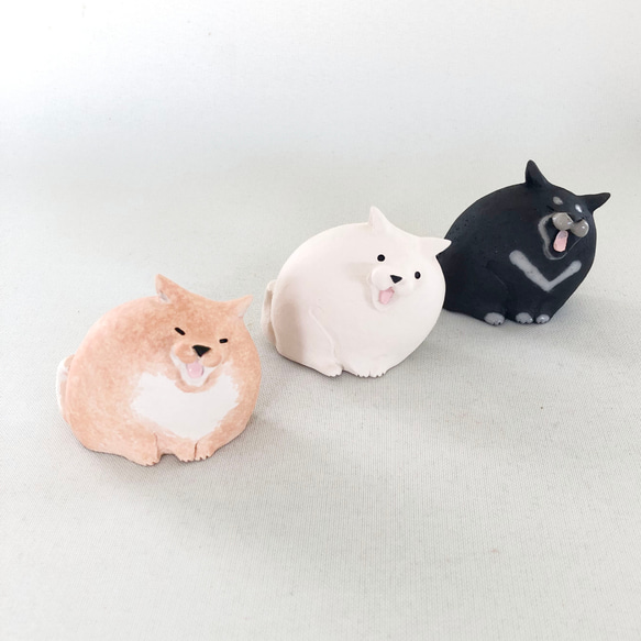 [受注制作]あ〜。うん。柴犬　（素焼き　楽焼きの柴犬） 14枚目の画像