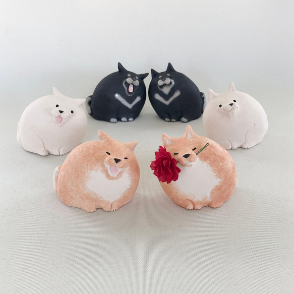 [受注制作]あ〜。うん。柴犬　（素焼き　楽焼きの柴犬） 1枚目の画像
