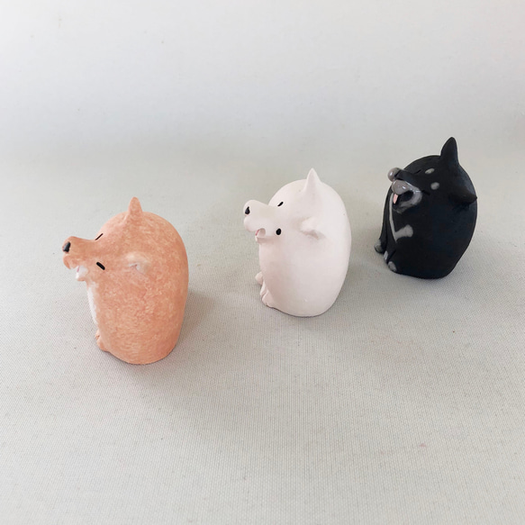 [受注制作]あ〜。うん。柴犬　（素焼き　楽焼きの柴犬） 15枚目の画像