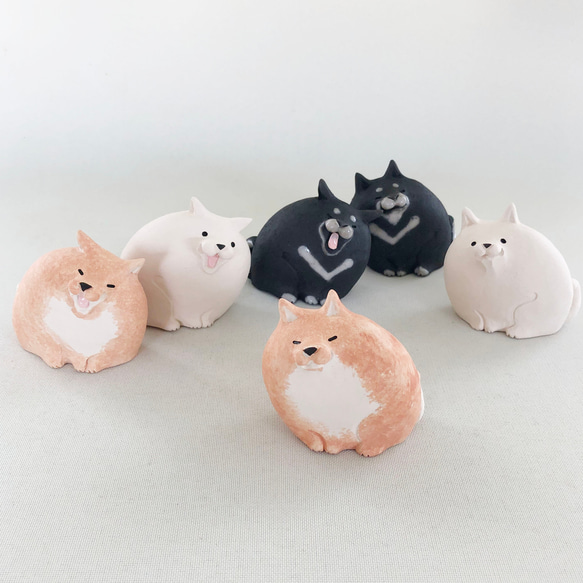[受注制作]あ〜。うん。柴犬　（素焼き　楽焼きの柴犬） 2枚目の画像