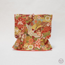 和飾り 『ミニ着物 金彩鶴熨斗』ピンク 衣桁付 その他インテリア雑貨