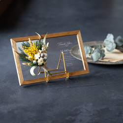 【父母禮物】透明+木框感謝板與花束【育兒感謝信】 第2張的照片