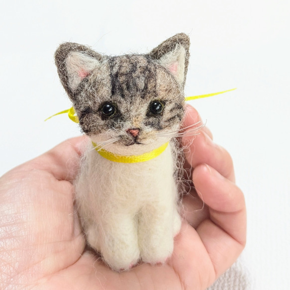 ◾受注制作・猫うちの子オーダー・羊毛フェルト猫（手のひらサイズ