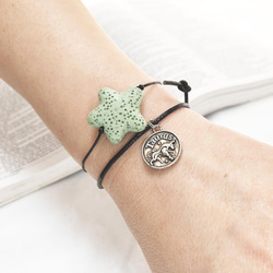 Taurus Gemini Cancer Leo Zodiac Star Aroma Leather Bracelet 6枚目の画像