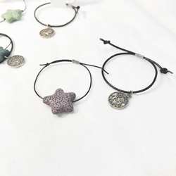 Taurus Gemini Cancer Leo Zodiac Star Aroma Leather Bracelet 1枚目の画像