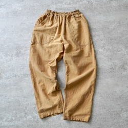 薩魯埃爾褲子/棕米色/三河紡織 第10張的照片