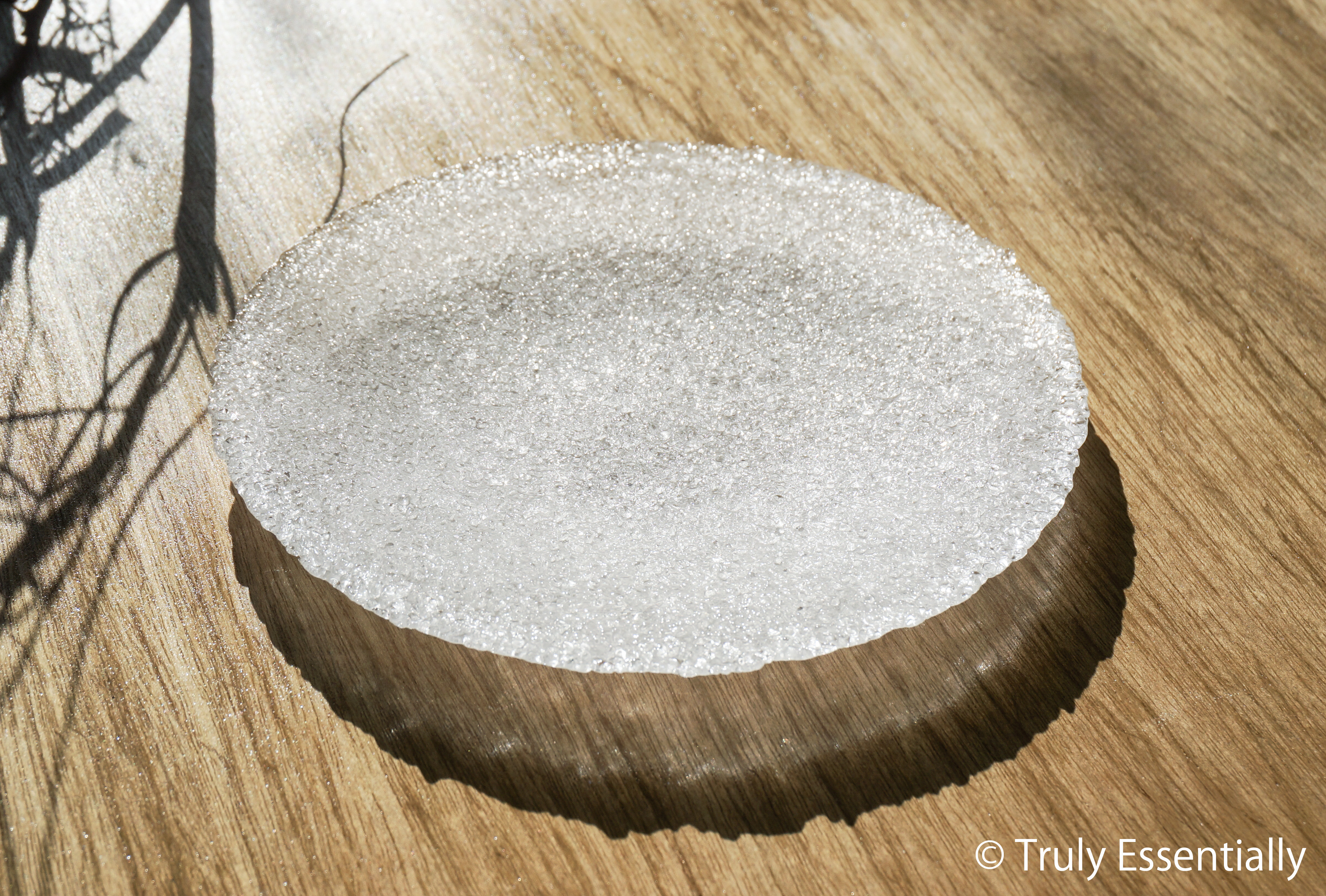 無色透明ガラスのインテリアトレイ -「 KAZEの肌 」● 18cm