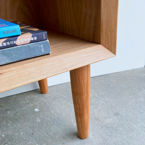 本棚 ブックシェルフ チェリー シンプルなデザイン W70cm 本棚・絵本棚