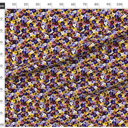 パンジー ビオラ 花柄 オリジナル生地　生地 ハンドメイド素材 2枚目の画像